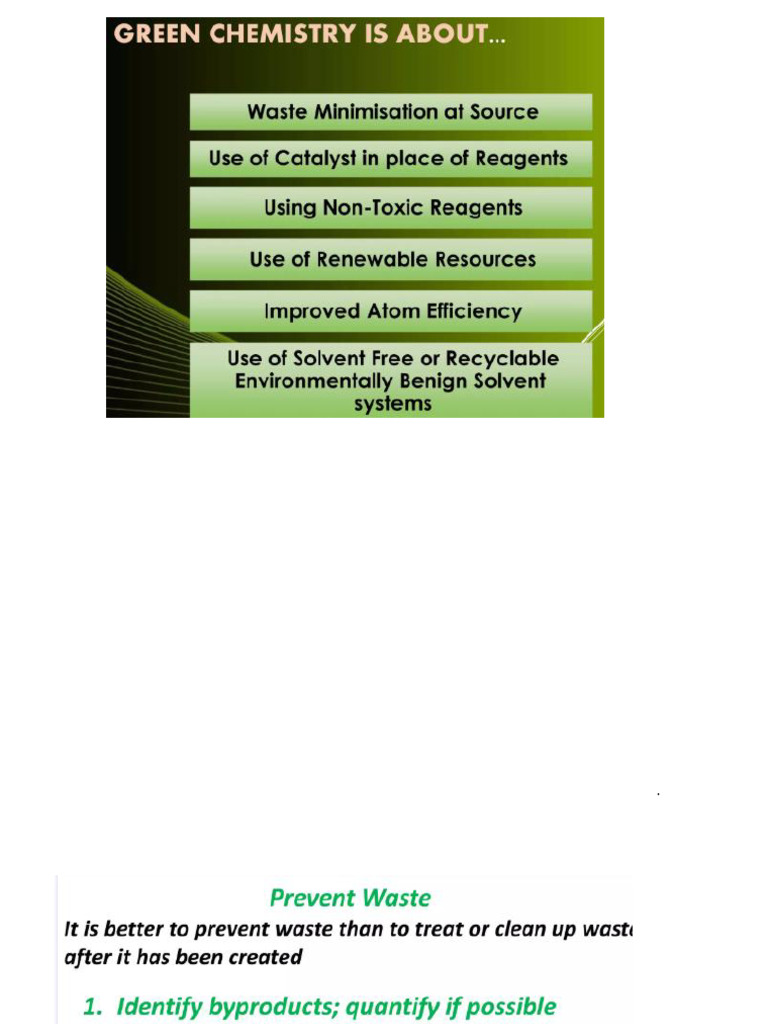 Principles of Green Chemistry Explained | PDF
