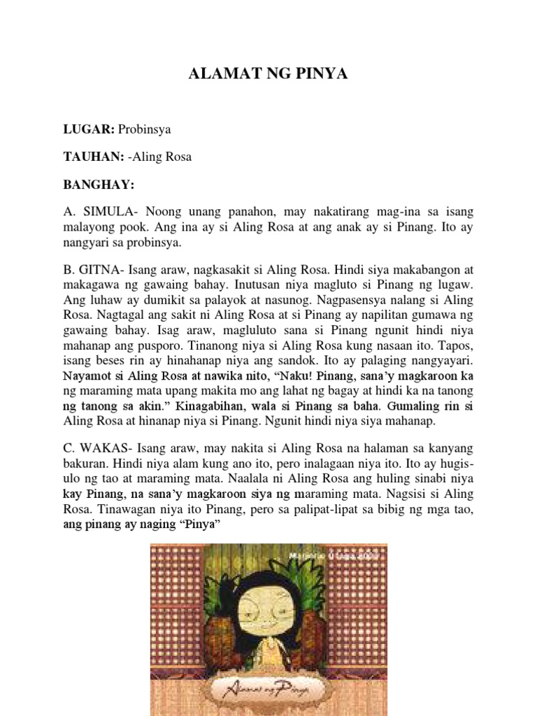 Alamat ng pinya origin image