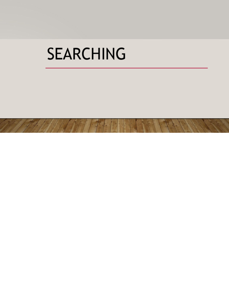 Searching | PDF | Time Complexity | Computer Science