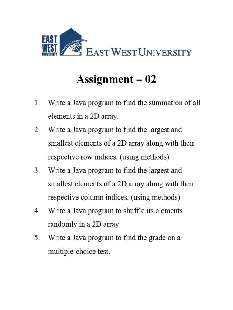 Assignment - 02 | PDF