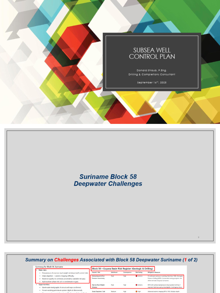 Subsea Well Control Plan for Suriname | PDF | Blowout (Well Drilling ...