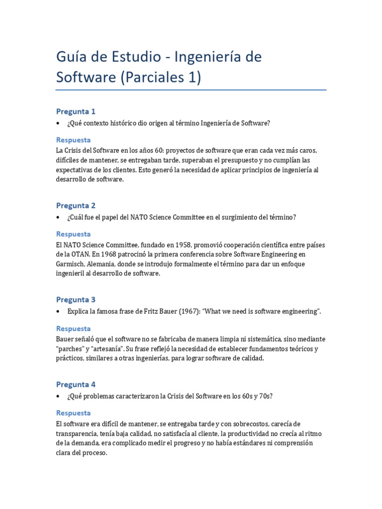 Historia y Conceptos de Ingeniería de Software | PDF | Scrum ...