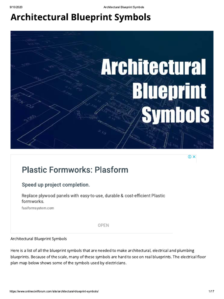 02 Architectural Blueprint Symbols | PDF