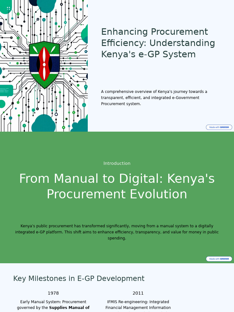 Kenya's E-GP System: Procurement Evolution | PDF | Procurement | Business