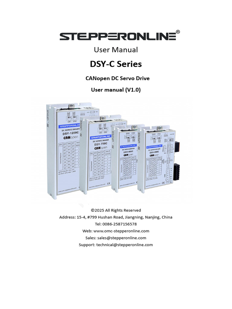 DSY-C Series Servo Drive User Manual | PDF | Computer Engineering ...