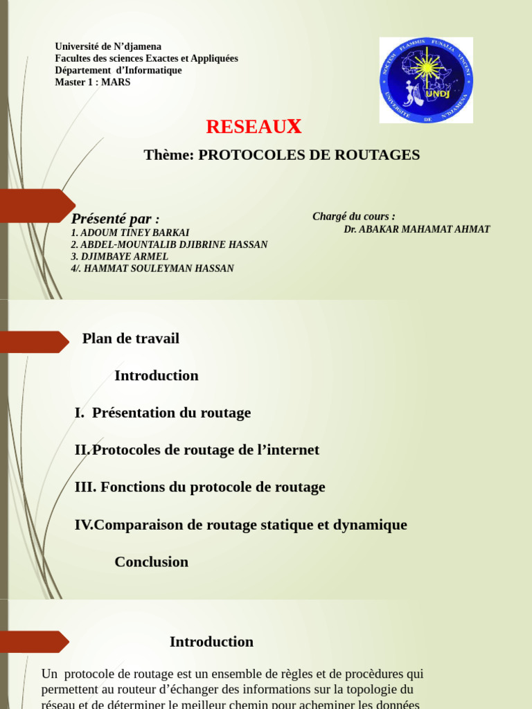 Protocoles de Routage : Comparaison et Fonctions | PDF | Routage | Réseaux