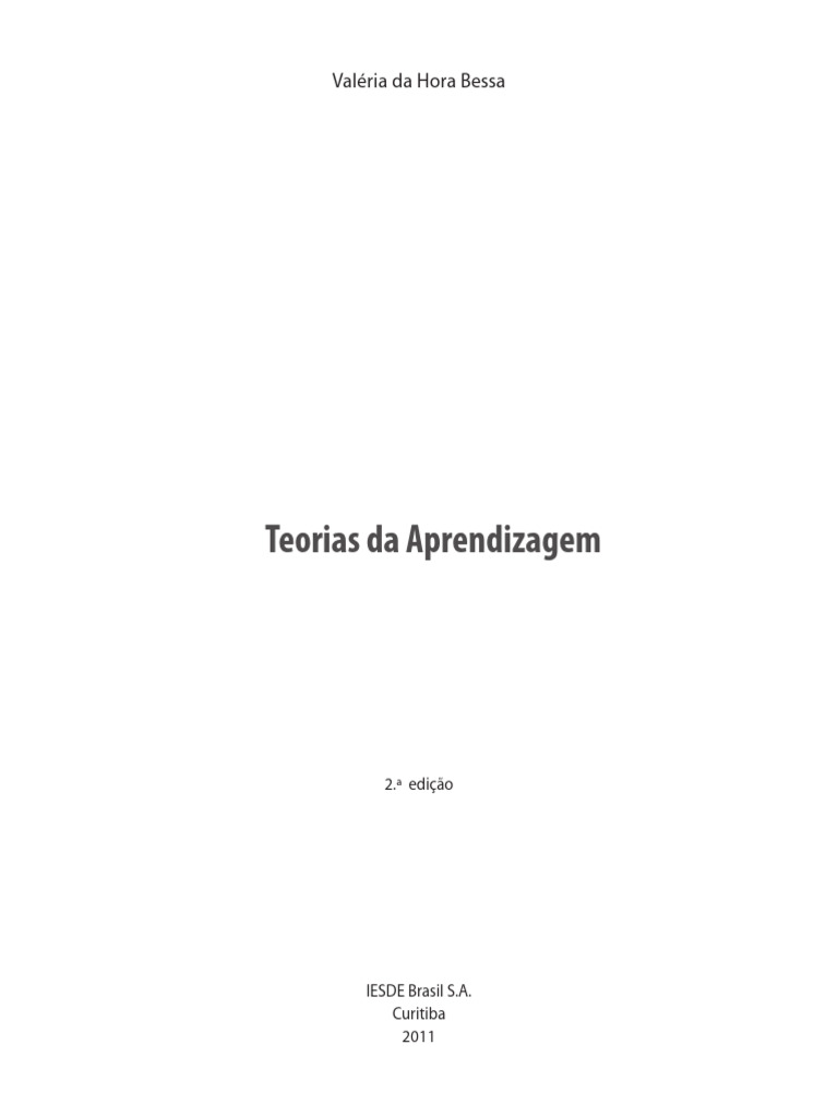 Teorias da Aprendizagem: Abordagens e Práticas | PDF | Aprendizado ...