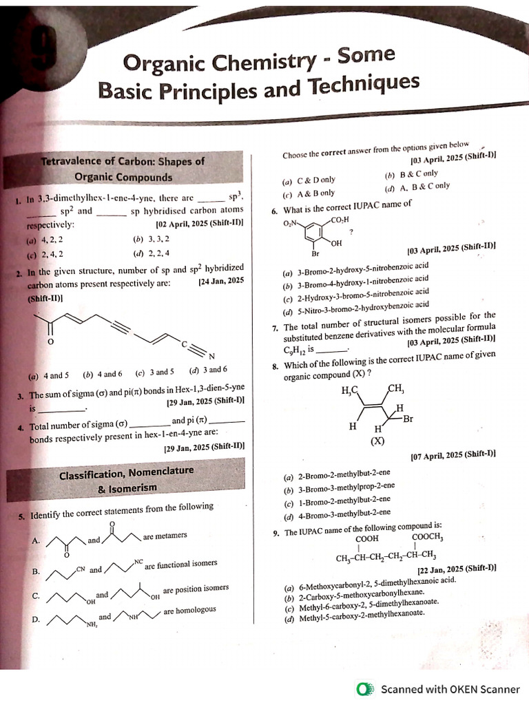 9 Organic Chemistry - Some Basic Principles - 251129 - 145129 | PDF