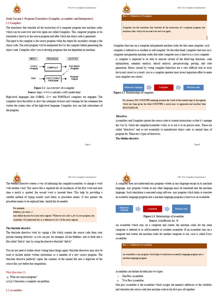 Overview of Compilers and Assemblers | PDF | Library (Computing) | Compiler