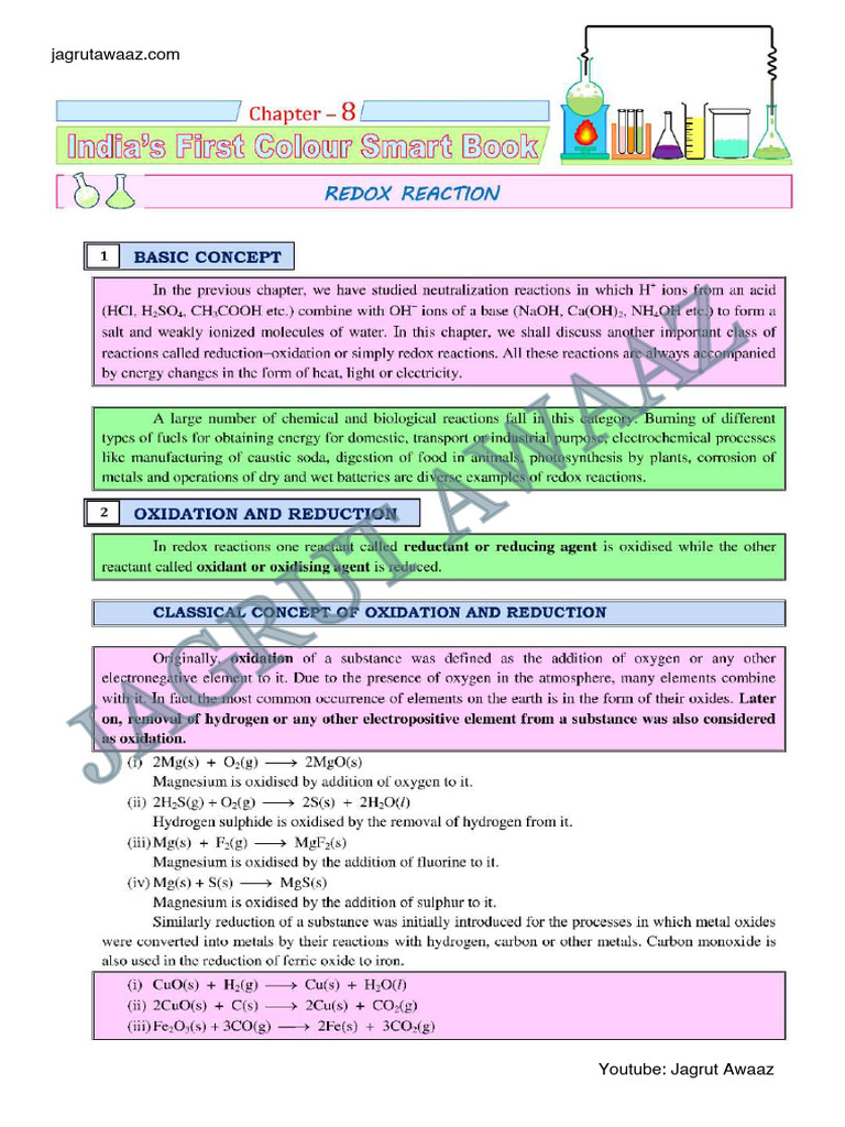 Notes - Topic 05 - Redox Reaction | PDF