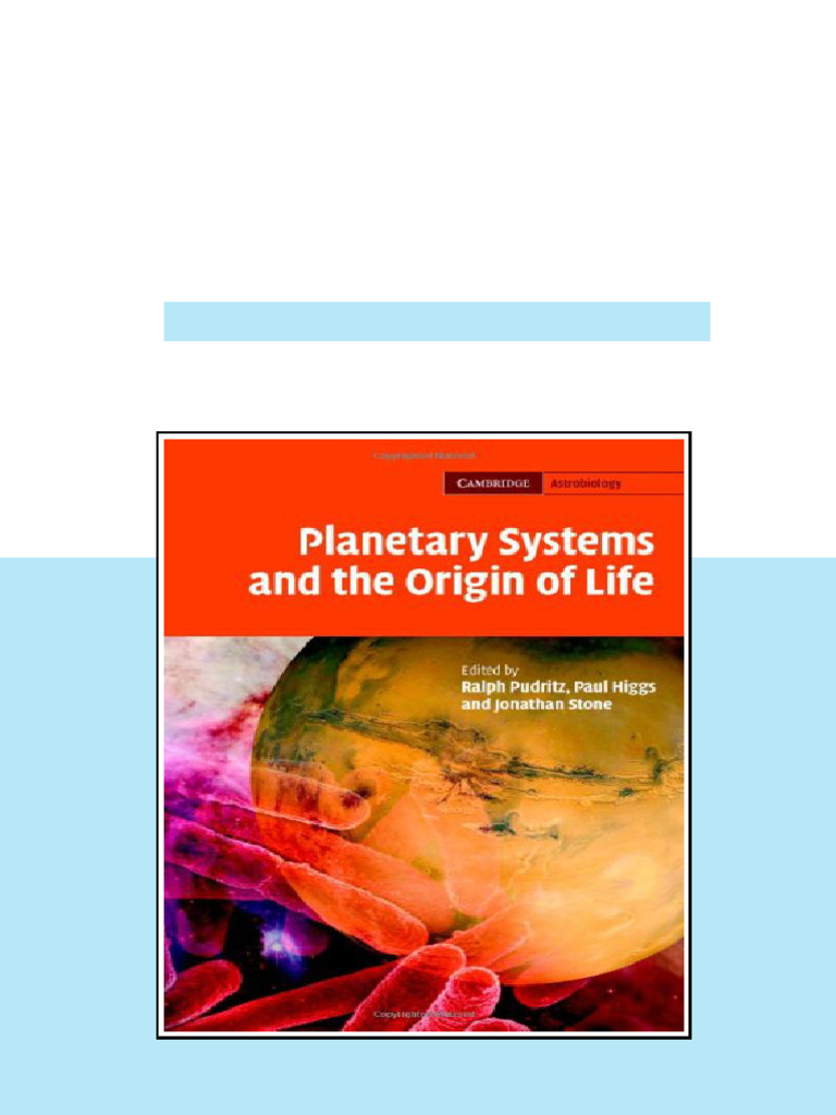 Planetary Systems and The Origins of Life 1st Edition Ralph Pudritz ...