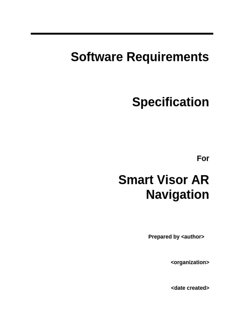 Smart Visor AR Navigation Requirements | PDF | Augmented Reality ...