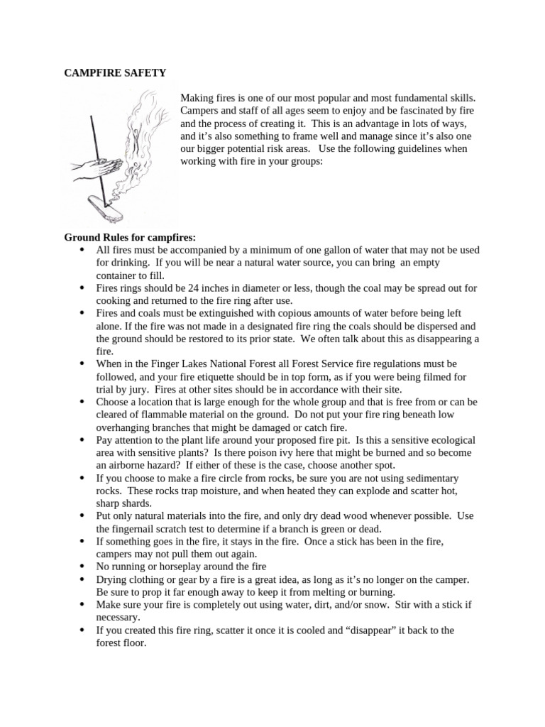 Essential Campfire Safety Guidelines | PDF | Fires | Hazards