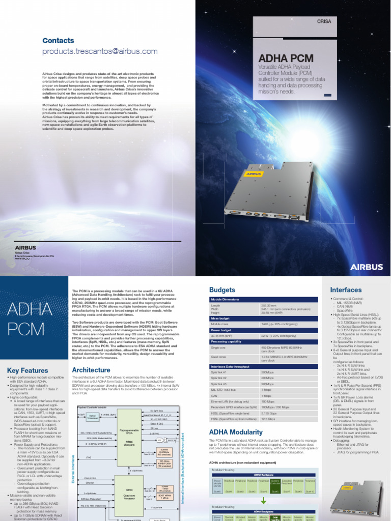 0261 24 1 ADHA PCM Datasheet 4-S.airbus Crisa | PDF | Computer ...