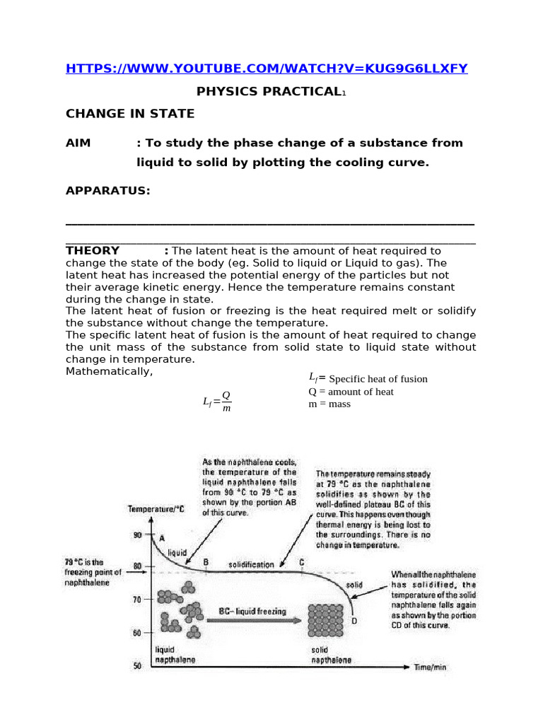 Chane of State Practical - Daniel | PDF | Heat | Latent Heat
