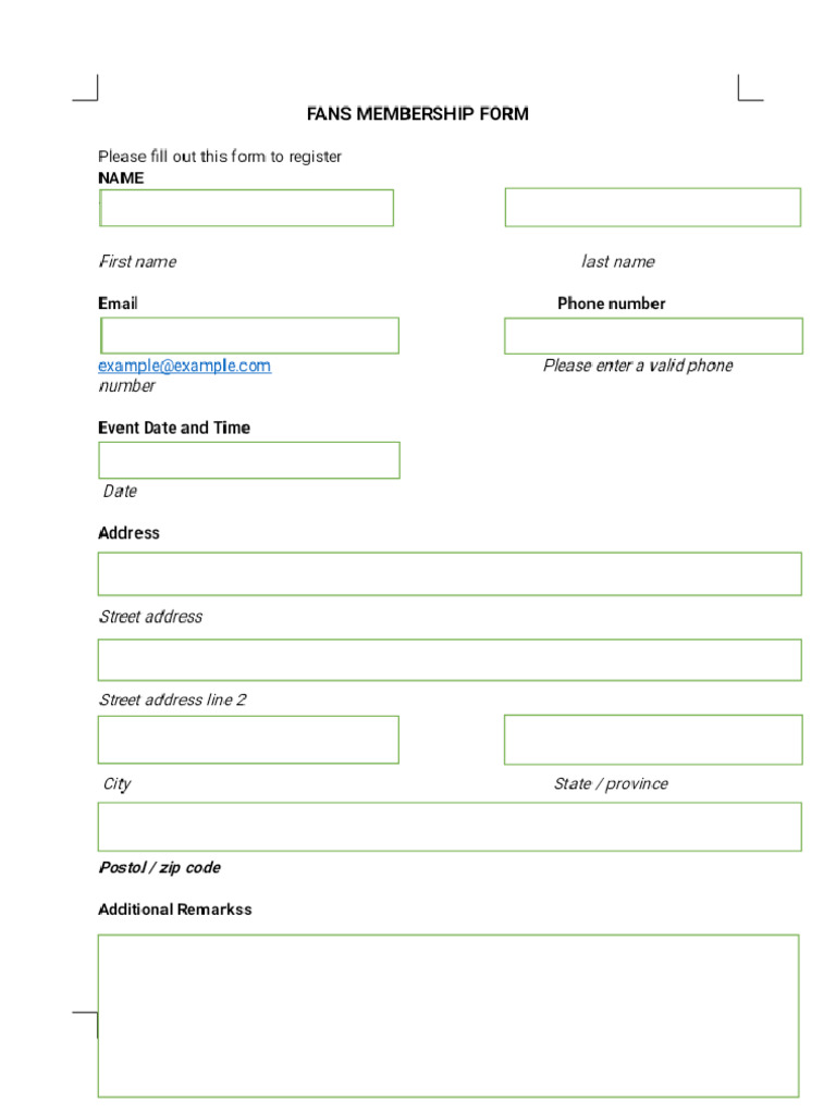 Fans Membership Form_phoenix | PDF