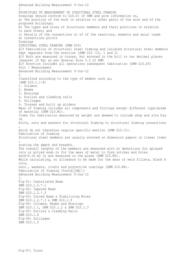 Structural Steel Framing SMM7 Explained PDF Structural Steel