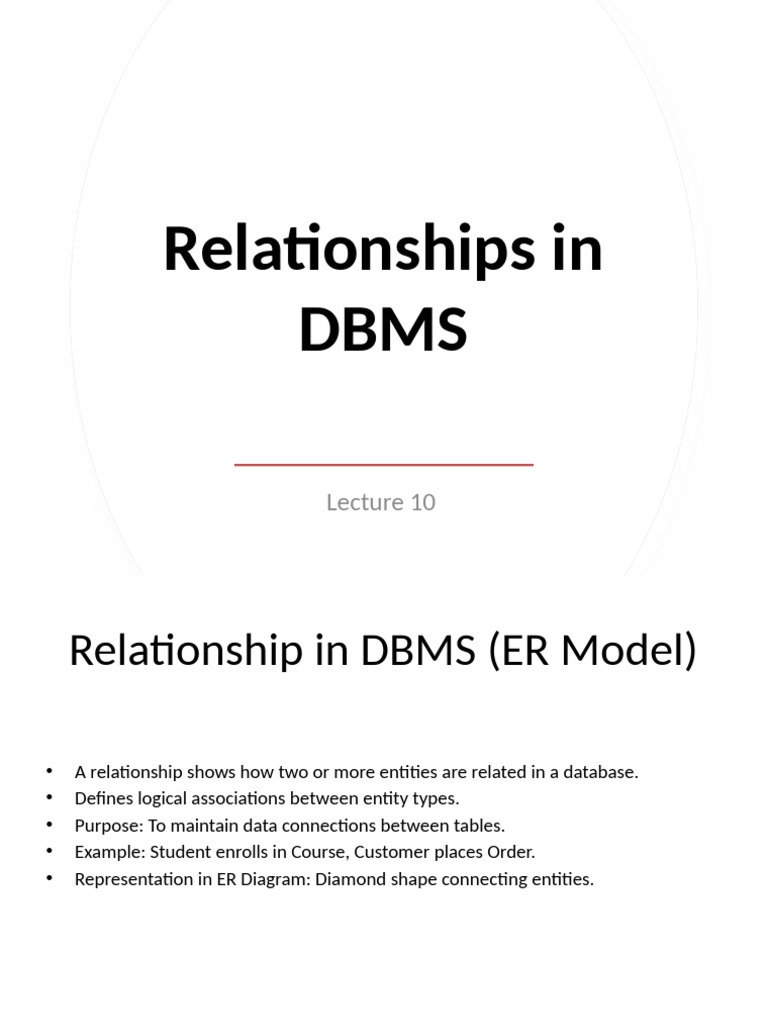 Understanding Relationships in DBMS | PDF | Databases | Data