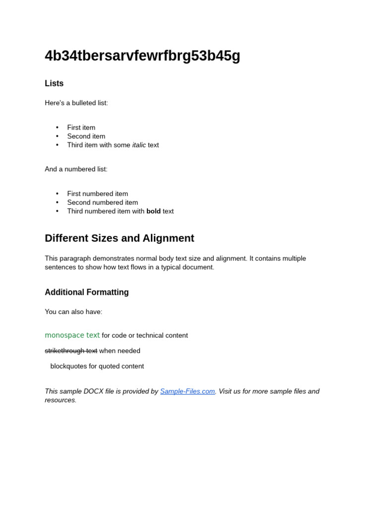 Sample Files.com Basic Text | PDF
