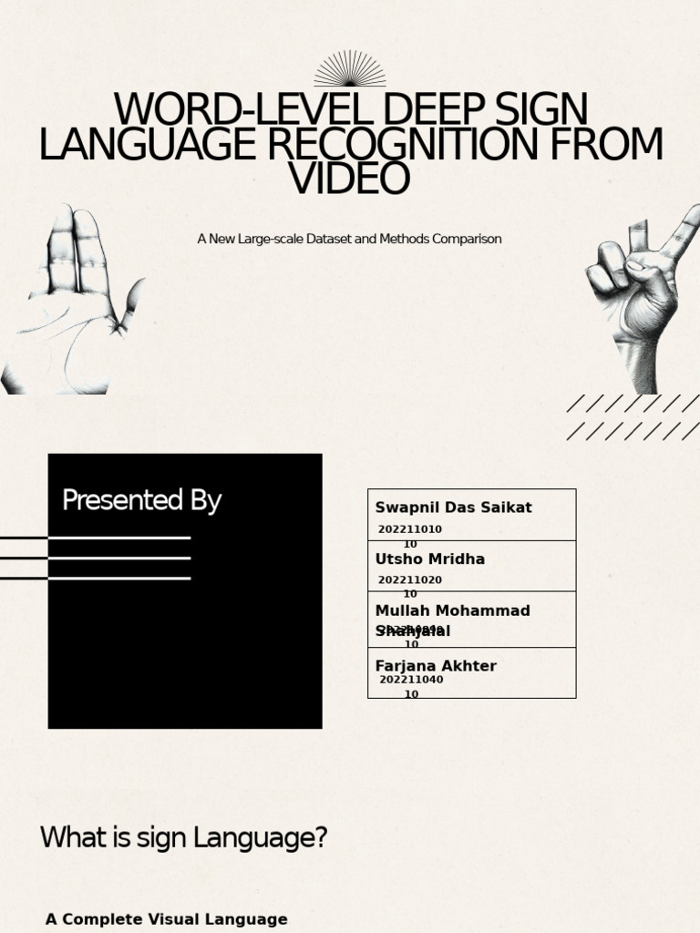 Large-Scale Sign Language Dataset Analysis | PDF | Sign Language ...