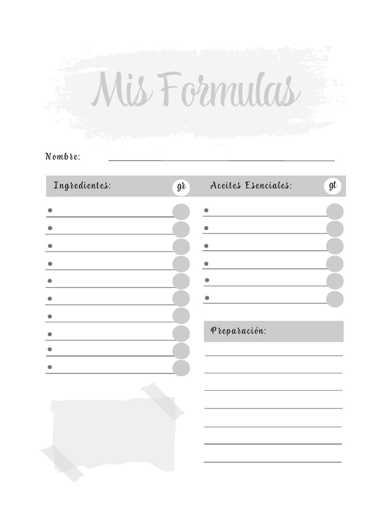 Mis Fórmulas YL | PDF