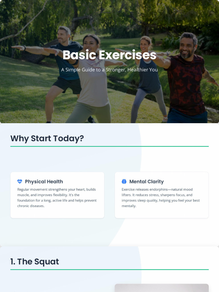 Basic Fitness Exercises | PDF