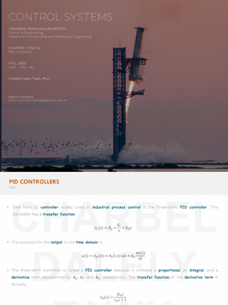 Chapter 7 - (Part II) - PID Controllers | PDF