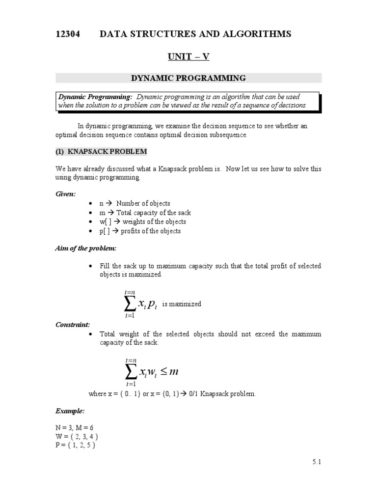 UNIT5 | PDF | Dynamic Programming | Mathematical Optimization