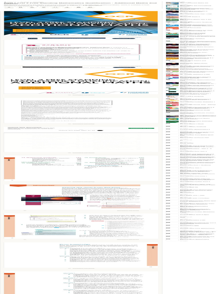 OCR Level 3 Additional Maths Guide | PDF | Student Assessment And ...