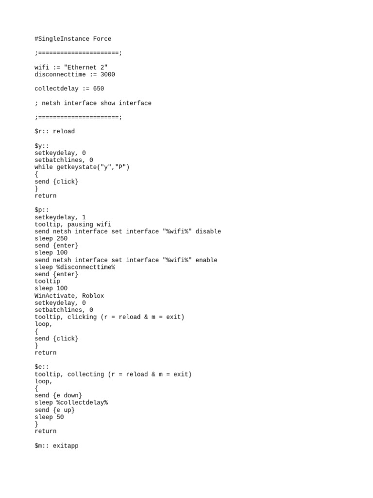 AutoHotkey Script for WiFi Control | PDF