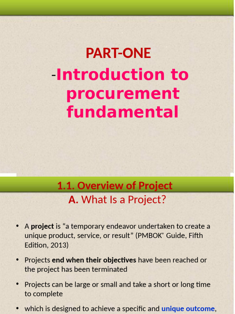 Project Procurement Management Overview | PDF | Logistics | Supply ...