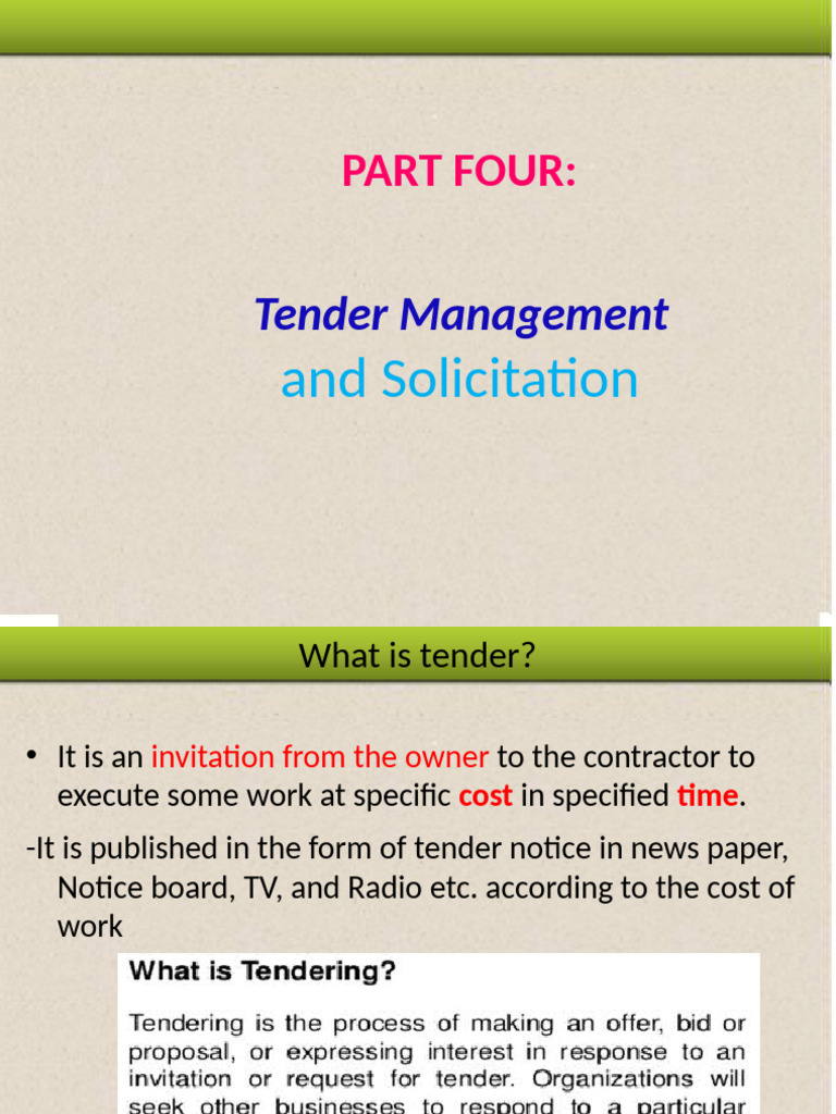 Understanding Tender Management Process | PDF | Alternative Dispute ...