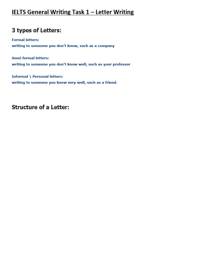 IELTS Letter Writing Guide | PDF | Madam