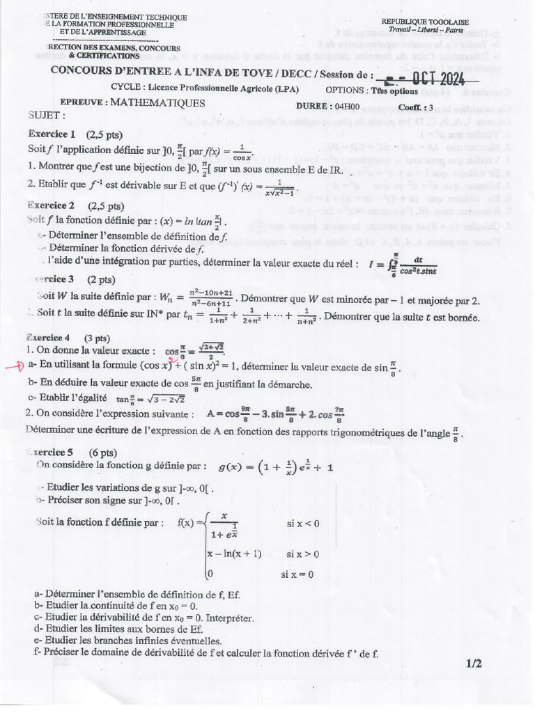 Infa Lpa Math 24 | PDF