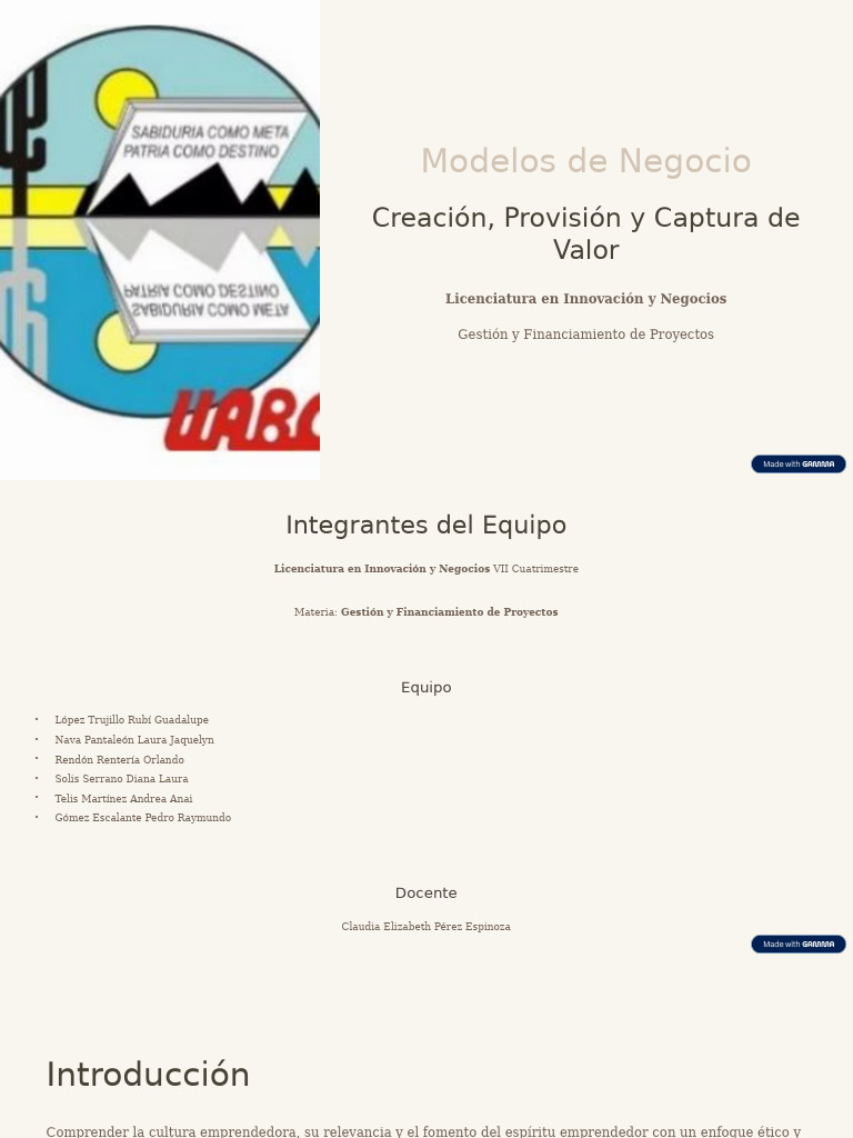 Cultura Emprendedora y Modelos de Negocio | PDF | Iniciativa ...