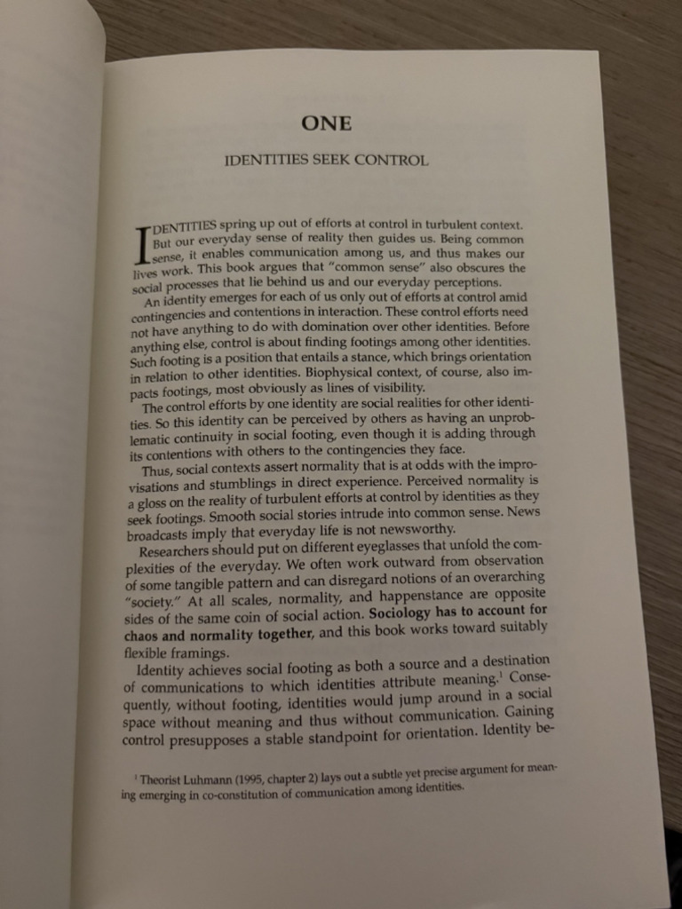 Identity and Control Chapter 1 | PDF