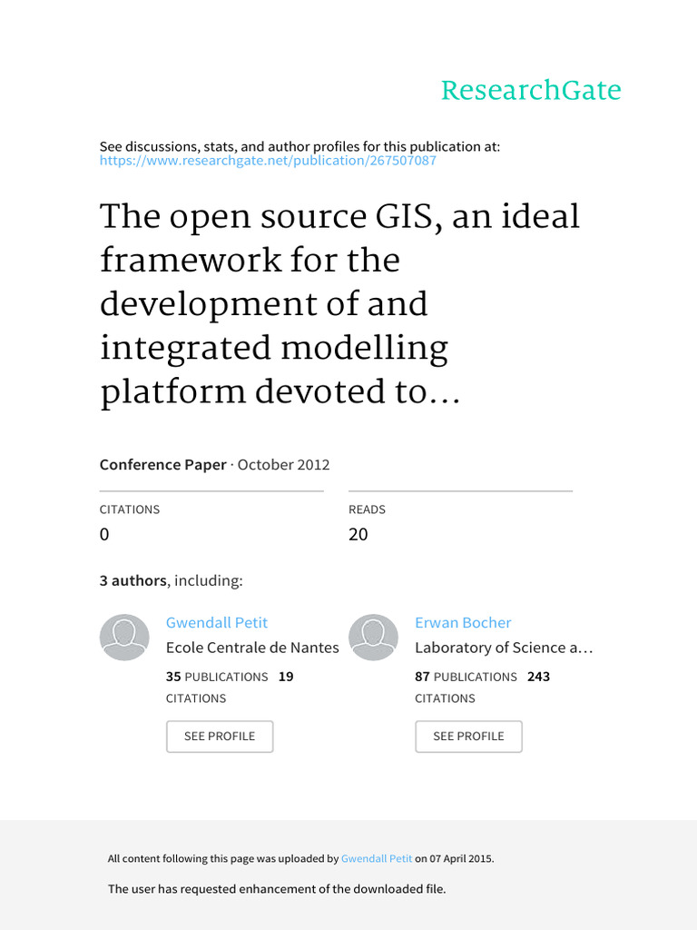 Open Source GIS for Urban Planning | PDF | Geographic Information ...