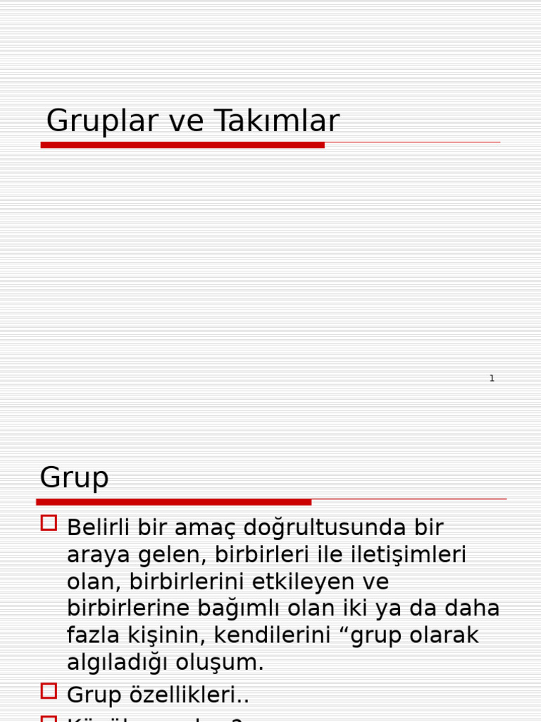Gruplar Ve Takımlar | PDF