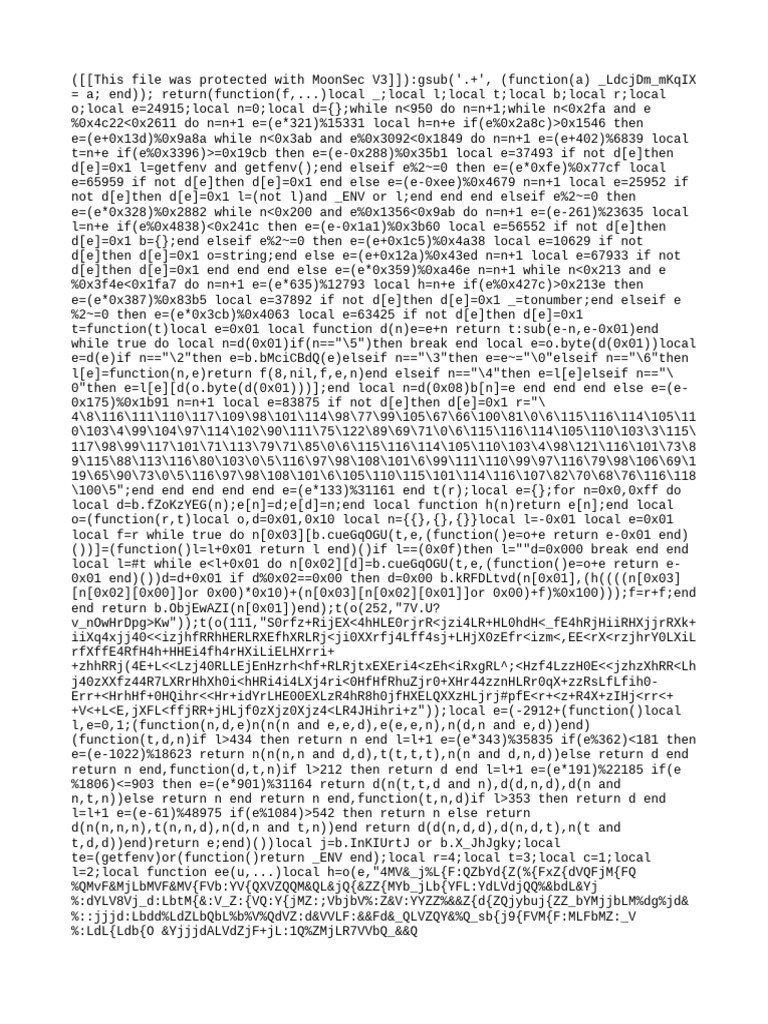 MoonSec V3 Protection Code Analysis | PDF