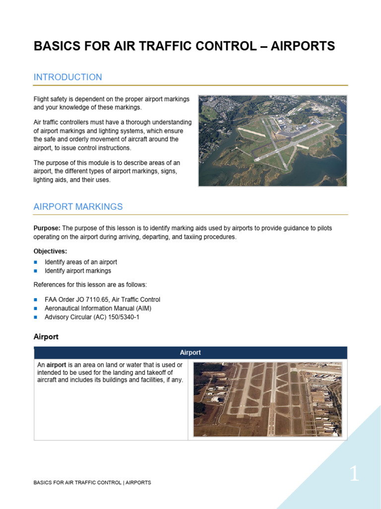 Airport Markings for Air Traffic Control | PDF | Runway | Air Traffic ...