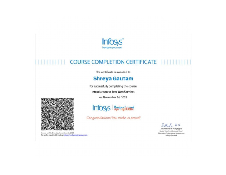 24bcan0347 Java Certificate | PDF