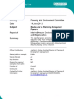 Proposed Revisions To Planning Delegated Powers at Barnet Council - 14 June 2012