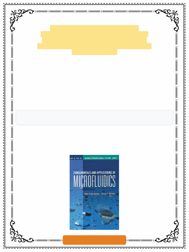 Fundamentals and Applications of Microfluidics Artech House ...