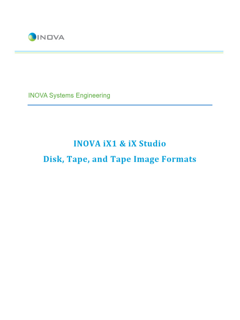 INOVA iX1 & iX Studio Format Guide | PDF | File Format | Computer File