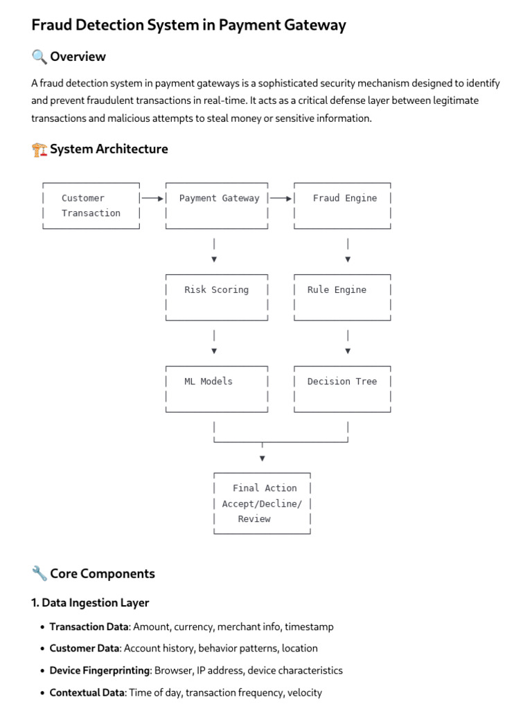 Payment Gateway Fraud Detection System | PDF | Machine Learning ...