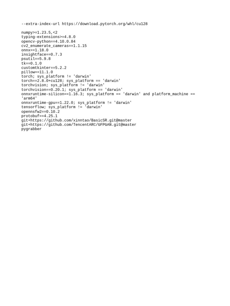 Python Package Requirements List | PDF