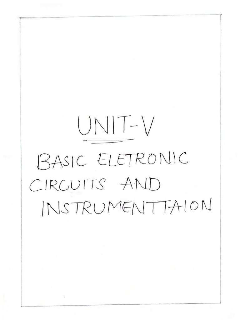 Beee Unit - V Notes | PDF