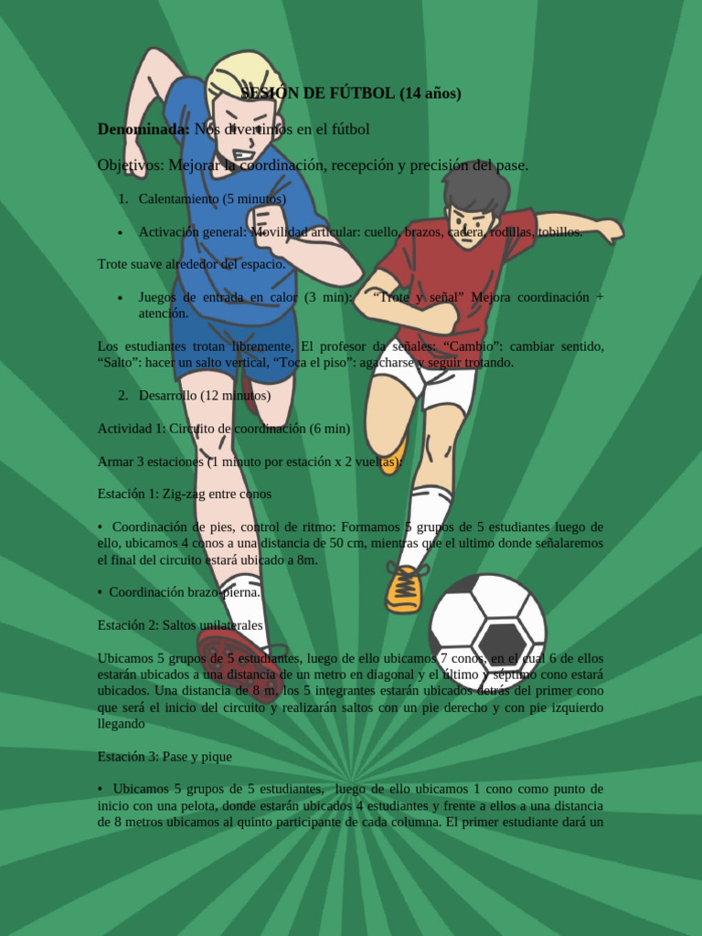 Mejora de Coordinación en Fútbol Juvenil | PDF
