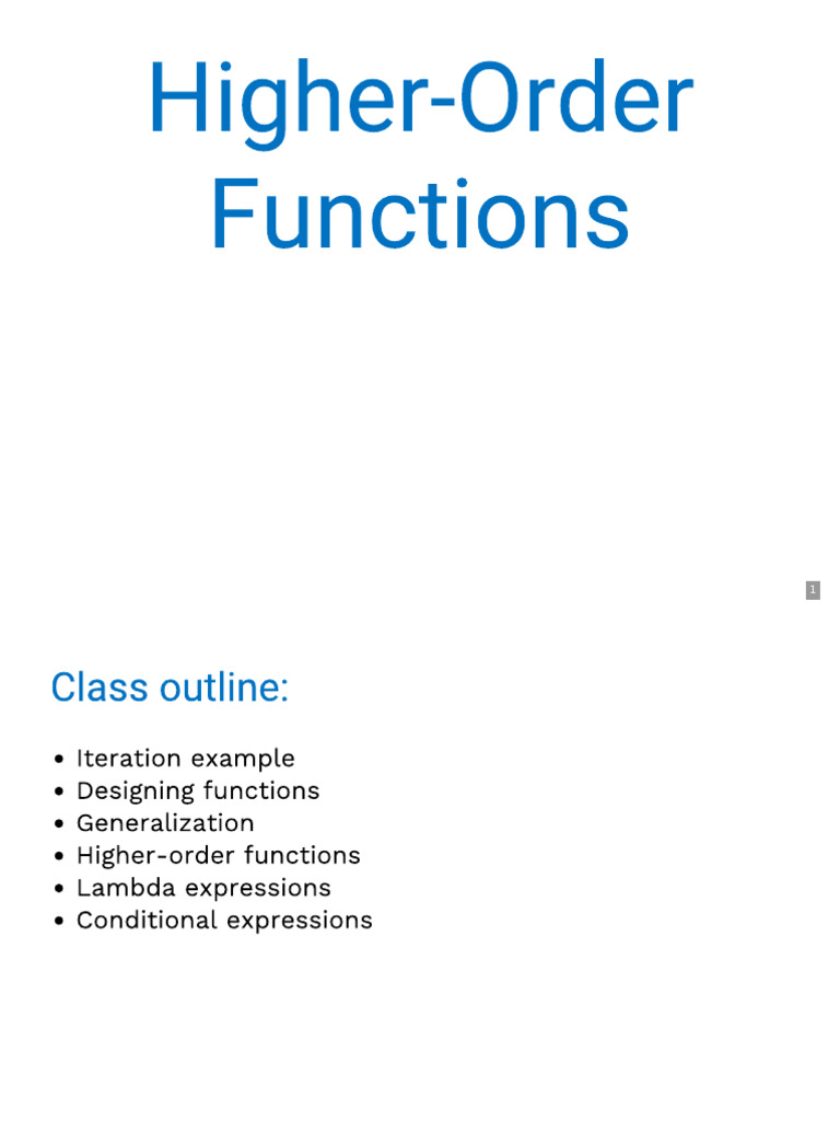 04 Higher Order - Functions | PDF