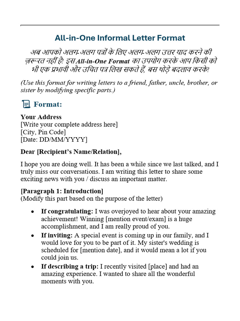 Letter Writing PDF